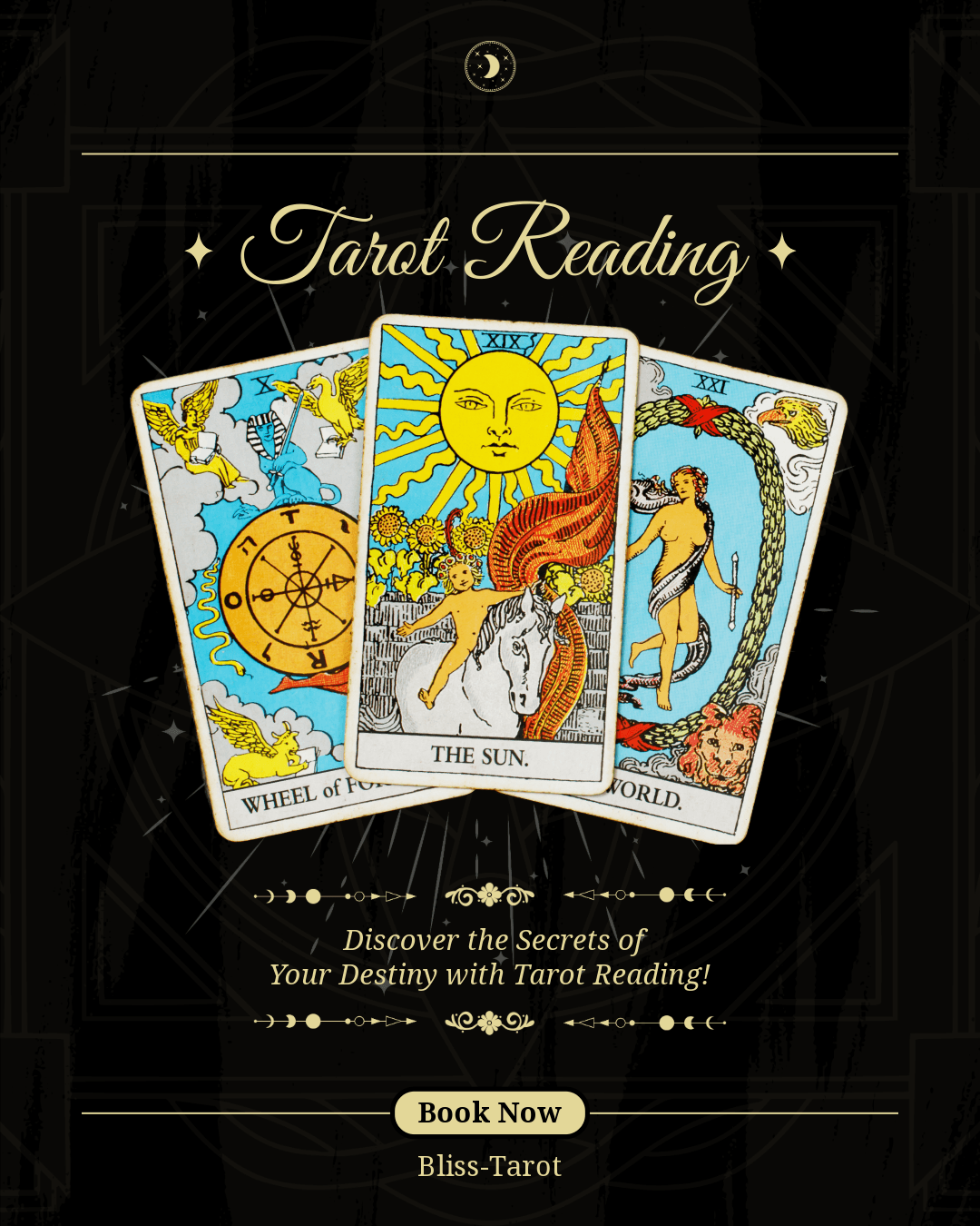 Tarot cards arranged for a reading